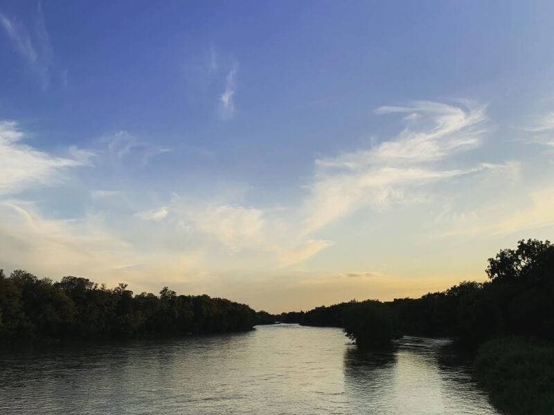Red River, golden hour