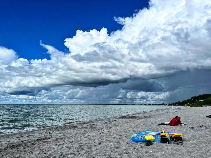 Storm clouds over Grand Beach