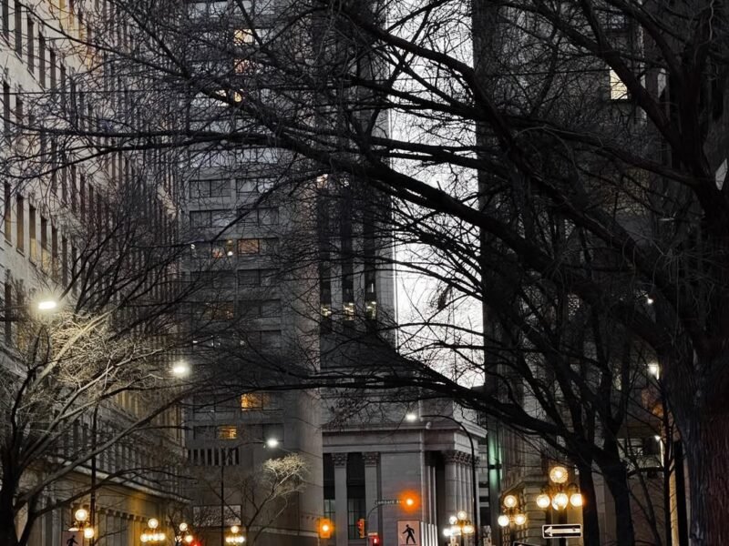 Lombard Avenue, winter night