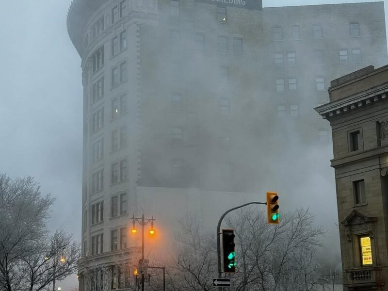 Confederation Building in fog