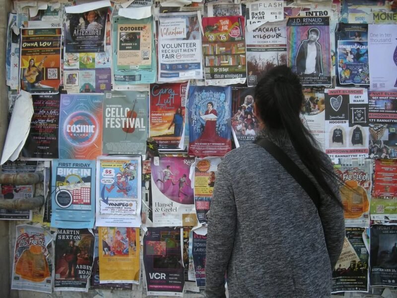 Poster wall, West End Cultural Centre